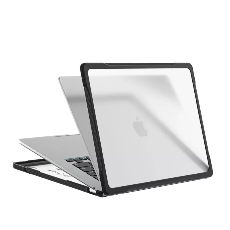 Tech-Protect Velar Hard Shell Case für MacBook Air 15 M2-M5 2023-2026 Schwarz/Matt Transparent
