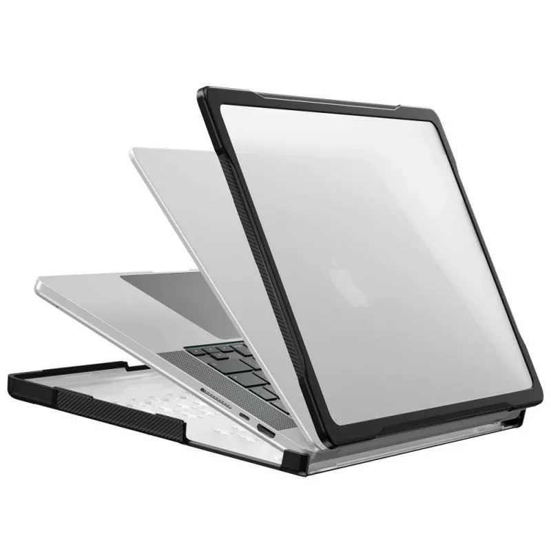 Tech-Protect Velar Hard Shell Case für MacBook Pro 14 Zoll M1-M5 Pro/M5 Pro Max 2021-2026, Schwarz/Matt Klar