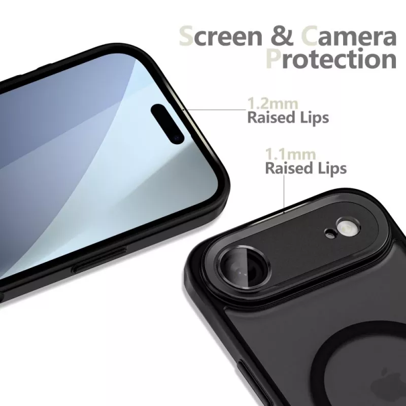Tech-Protect Magcam Magsafe iPhone 17 Air Matte Black Back Cover