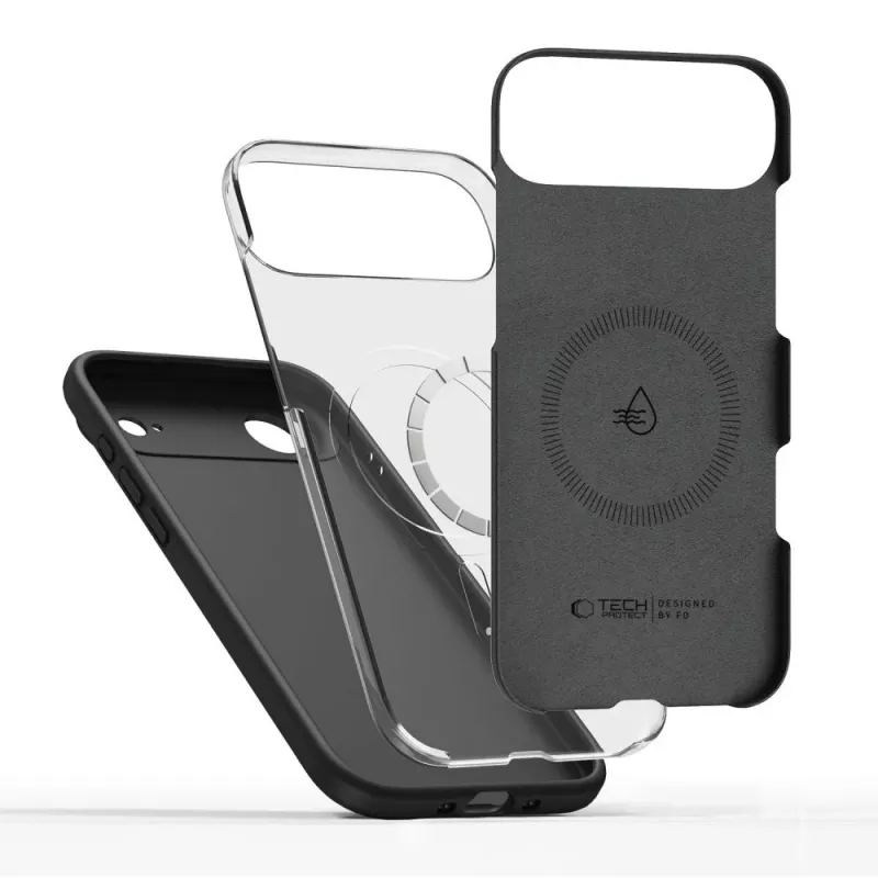 Tech-Protect Silicone MagSafe Case für Apple iPhone 17 Air - Schwarz