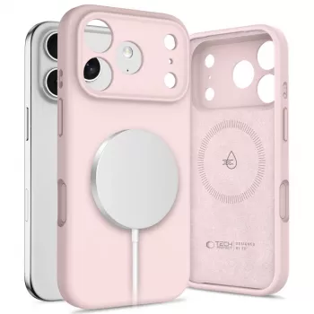 Tech-Protect Silicone MagSafe Case für Apple iPhone 17 Pro, Pink Pearl