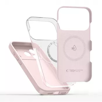 Tech-Protect Silicone MagSafe Case für Apple iPhone 17 Pro, Pink Pearl