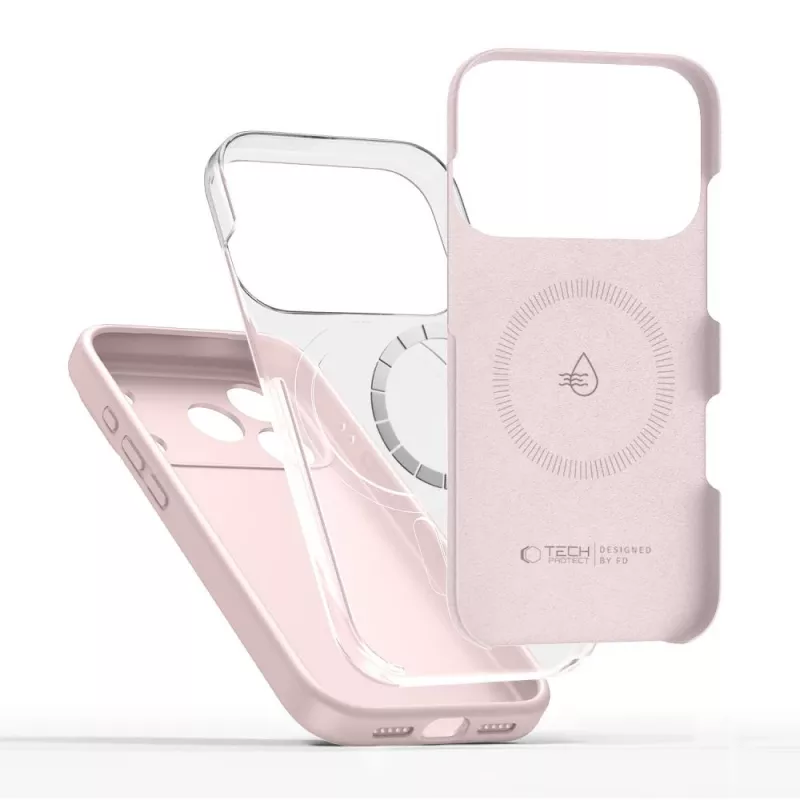 Tech-Protect Silicone MagSafe Case für Apple iPhone 17 Pro Max, Pink Pearl