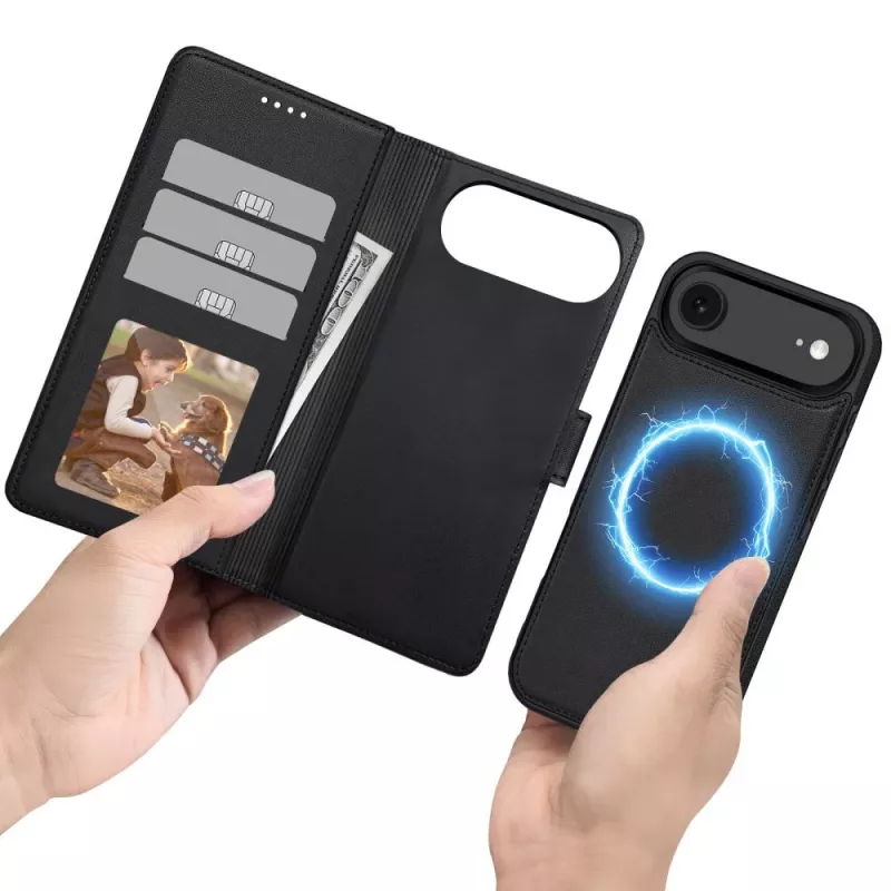 Tech-Protect Wallet MagSafe für iPhone 17 Air Matt Schwarz