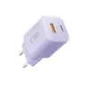 TECH-PROTECT NCM33 2-Port Netzwerk-Ladegerät PD 33W / QC3.0 Baby Purple