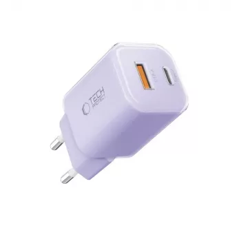 TECH-PROTECT NCM33 2-Port Netzwerk-Ladegerät PD 33W / QC3.0 Baby Purple