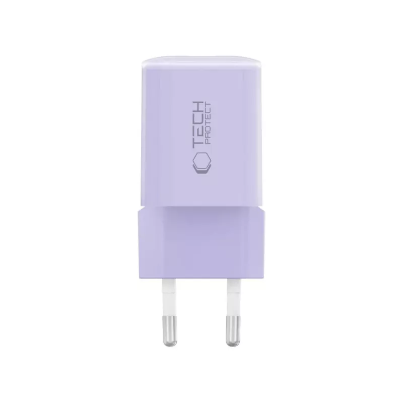 TECH-PROTECT NCM33 2-Port Netzwerk-Ladegerät PD 33W / QC3.0 Baby Purple