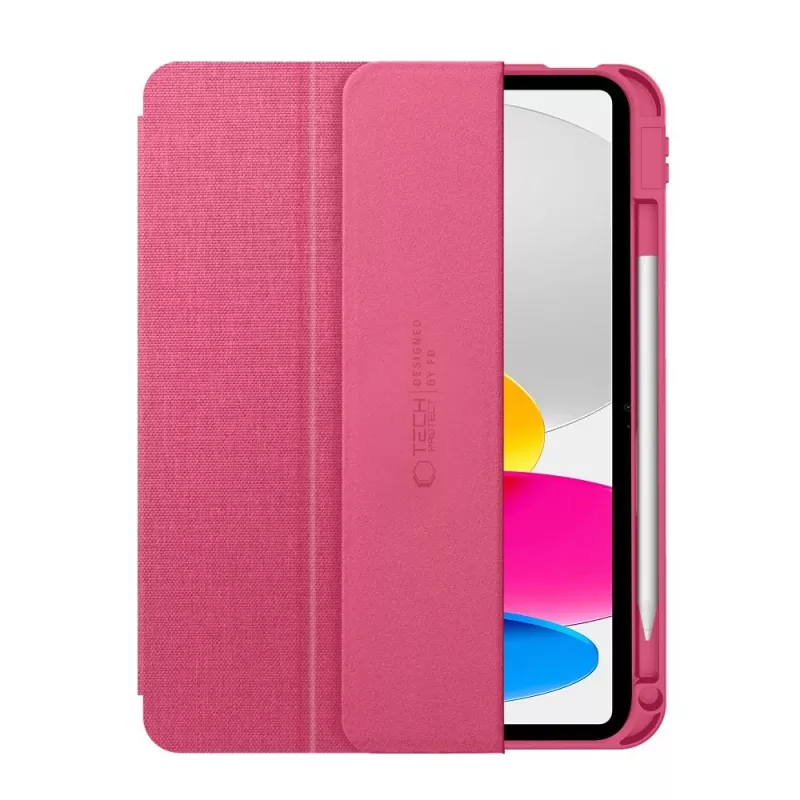 Tech-Protect SC Pen Canvas Folio Case für iPad 10,9 inch (10. Gen 2022) / iPad Air 4/5 / iPad Pro 11 inch (1.-4. Gen) - Magenta Bloom