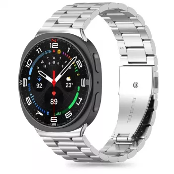 Tech-Protect Edelstahl Armband für Samsung Galaxy Watch 8 / Classic (40/44/46 mm) Silber