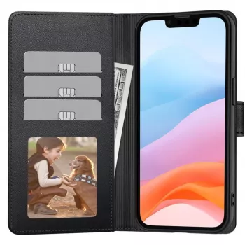 Tech-Protect Wallet Case für Xiaomi Redmi 15 4G / 5G, Schwarz