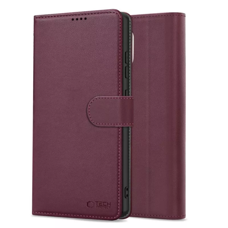 Tech-Protect Wallet Case für Samsung Galaxy A17 4G / 5G, Maulbeere