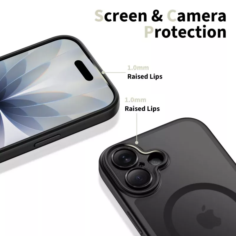TECH-PROTECT MagPeak MagSafe Case für iPhone 17, Matt Schwarz