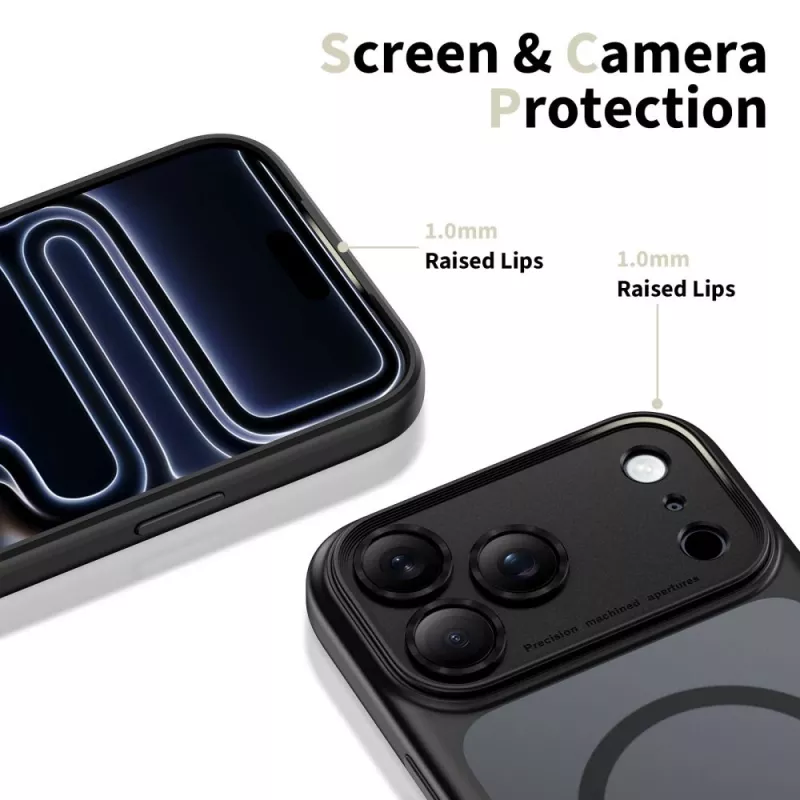 TECH-PROTECT MagPeak MagSafe Case für iPhone 17 Pro Max, Matt Schwarz