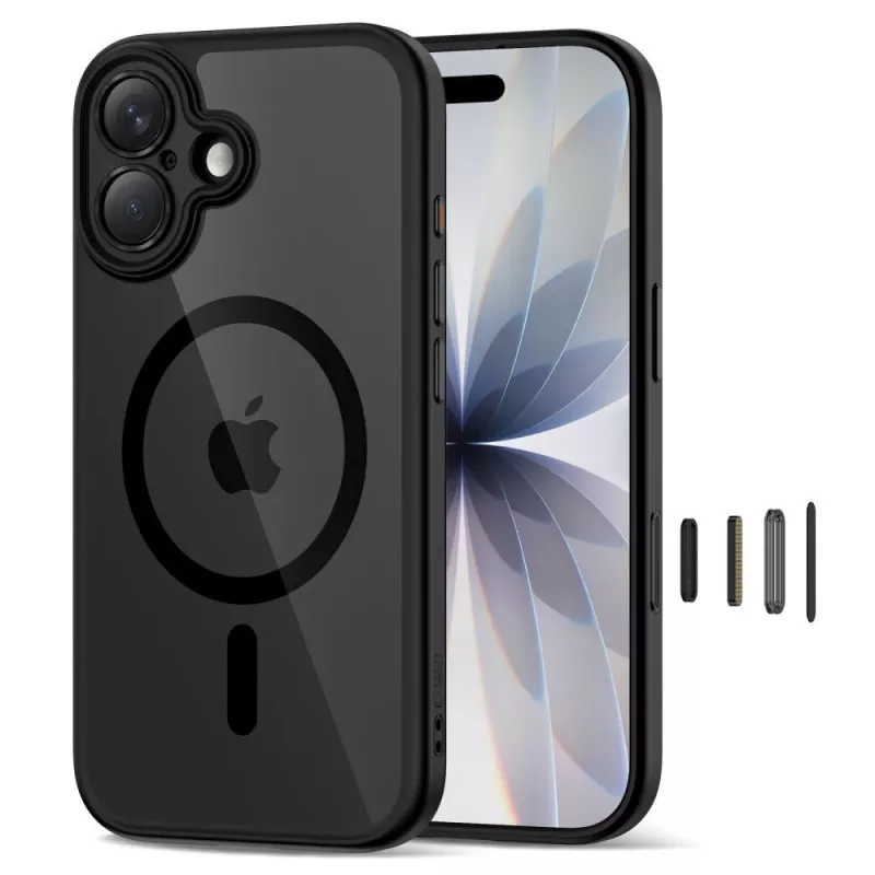 TECH-PROTECT MAGPEAK Magsafe CC iPhone 17 Black/Clear