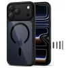 TECH-PROTECT MagPeak MagSafe Hybrid Back Cover für Apple iPhone 17 Pro Max, Schwarz/Transparent