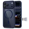 TECH-PROTECT MAGPEAK MagSafe Hybrid Case für Apple iPhone 17 Pro, Deep Blue/Clear
