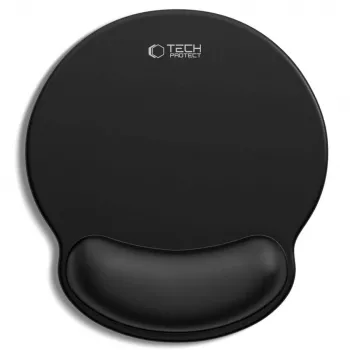 TECH-PROTECT A200 Mouse Pad mit Gel-Handgelenkauflage 25 x 22,5 cm Schwarz