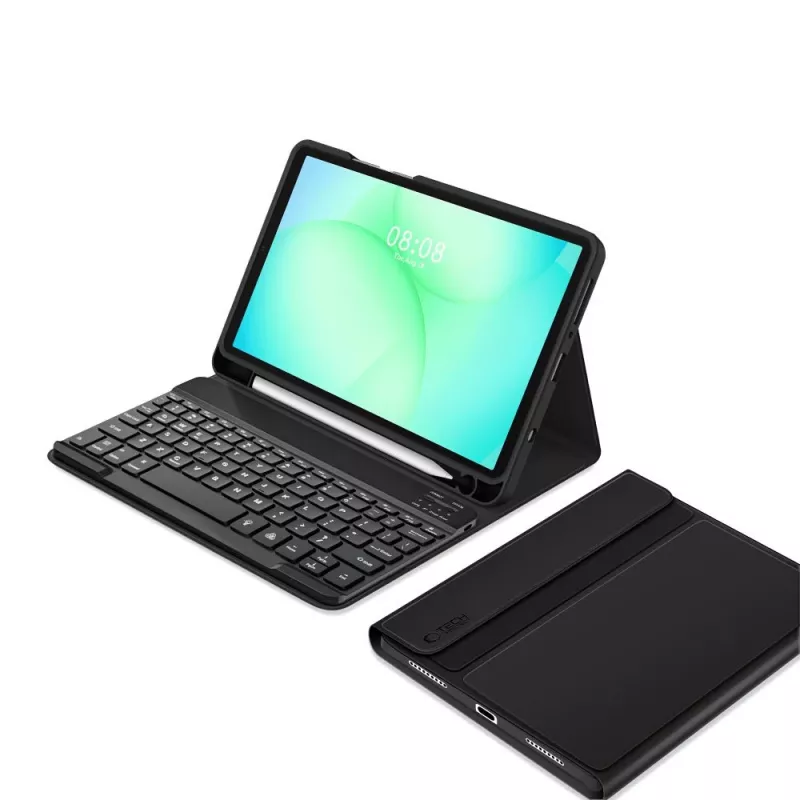 Tech-Protect SC PEN + KB Case für Samsung Galaxy Tab A9 / A11 8,7 inch X110 / X115 / X133 / X135, Schwarz