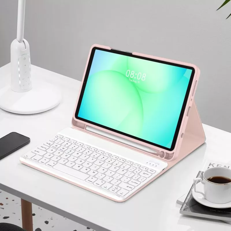 TECH-PROTECT SC Pen + Keyboard für Samsung Galaxy Tab A9 / A11 8.7 X110 / X115 / X133 / X135, Pink