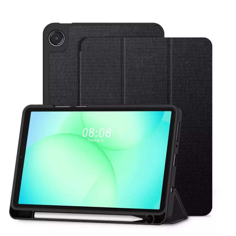Tech-Protect SC Pen Canvas Folio Case für Samsung Galaxy Tab A9+/A11+ - Schwarz