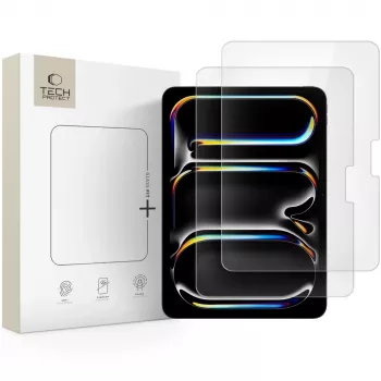 TECH-PROTECT Glass Fit+ 2-Pack Panzerglas Displayschutzfolie für iPad Pro 11 Zoll 5./6. Generation (2021-2022) & M4 (2024) klar