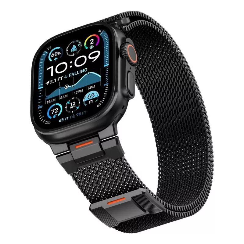 Tech-Protect Milano Vanguard für Apple Watch 8 / 9 / 10 / 11 / SE / Ultra (44 / 45 / 46 / 49 mm) Schwarz