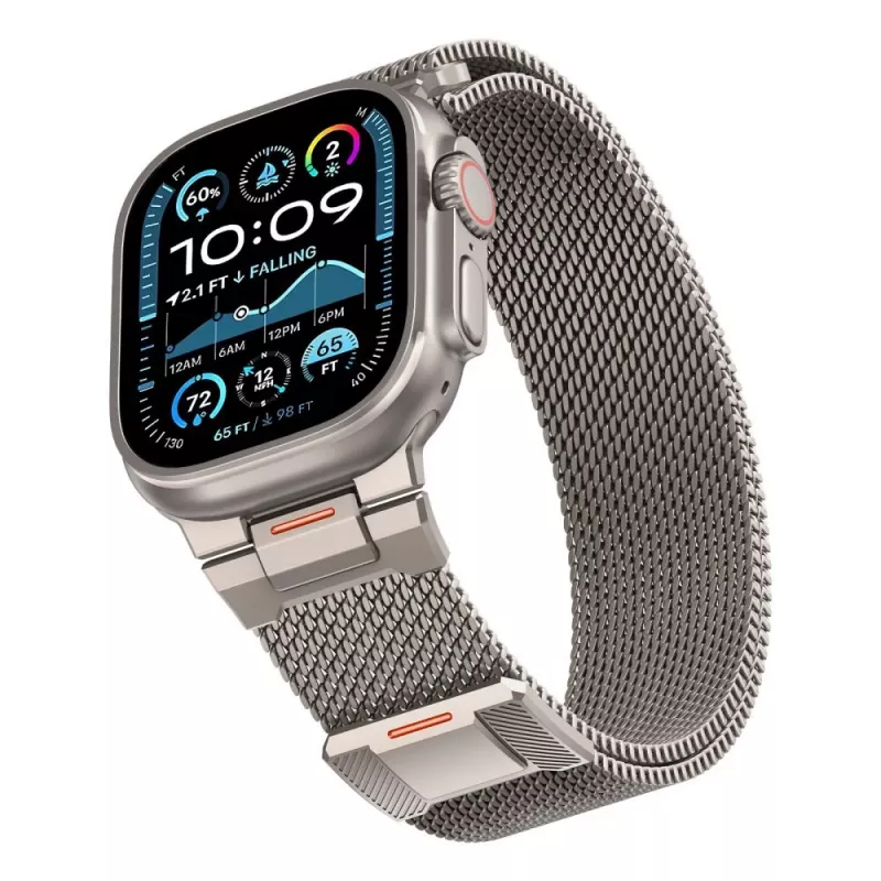 Tech-Protect Milano Vanguard für Apple Watch 8 / 9 / 10 / 11 / SE / Ultra (44 / 45 / 46 / 49 mm) Silber