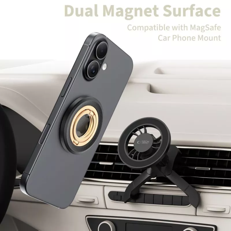 TECH-PROTECT MMR700 Lamano Magnetic MagSafe Phone Ring Schwarz/Gold