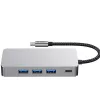 TECH-PROTECT HB05 9-in-1 USB-C Hub Adapter mit USB 2.0, USB 3.0, HDMI 4K 60Hz, SD/TF, PD 100W, RJ45 Gigabit Ethernet, Space Grey