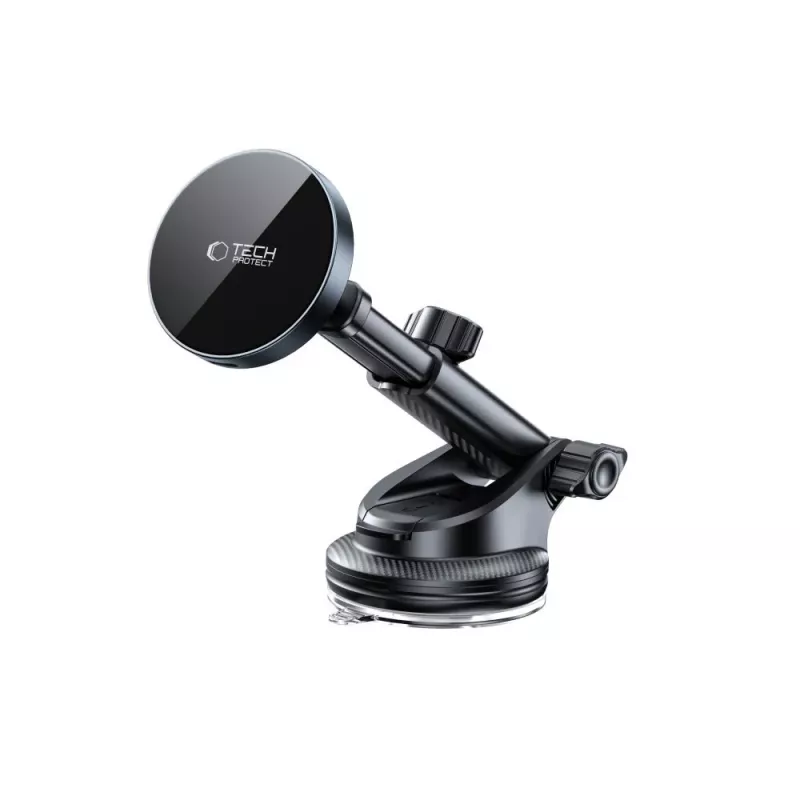 TECH-PROTECT MM15W-V5 Magnetic MagSafe Dashboard & Vent Car Mount Wireless Charger 15W Black/Black