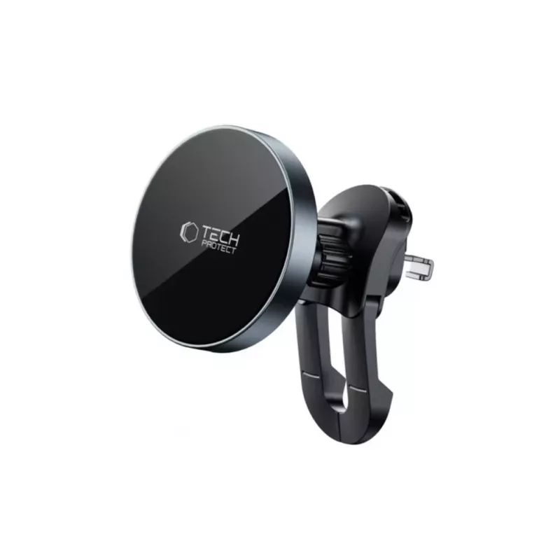 TECH-PROTECT MM15W-V5 Magnetic MagSafe Stable Vent Car Mount Wireless Charger 15W Black/Black