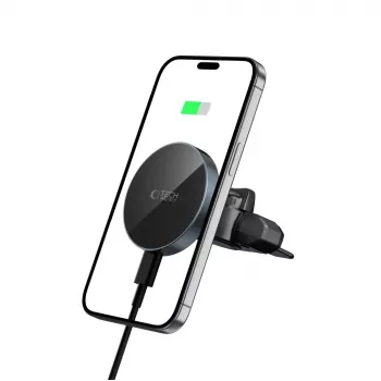 TECH-PROTECT MM15W-V5 Magnetische MagSafe CD- & Lüftungshalterung fürs Auto, kabelloses Ladegerät 15W Schwarz