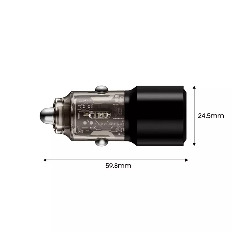 TECH-PROTECT CC03 2-Port Car Charger PD 100W Black