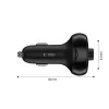 TECH-PROTECT CC06 3-Port Auto-Ladegerät PD 72W + FM-Transmitter Bluetooth Schwarz