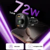 TECH-PROTECT CC06 3-Port Auto-Ladegerät PD 72W + FM-Transmitter Bluetooth Schwarz