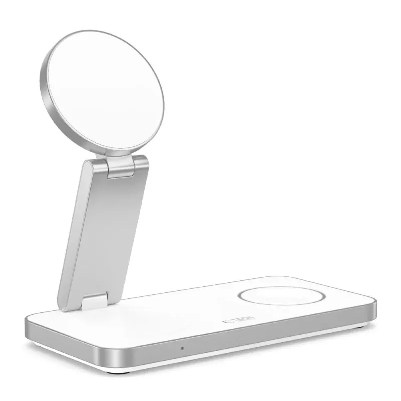 TECH-PROTECT QI15W-A47 3-in-1 Magnetic MagSafe Wireless Charger White