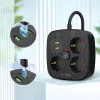 TECH-PROTECT PCS3X4 Steckdosenleiste 2 USB & 2 Type-C & 3 Steckdosen 200cm Schwarz