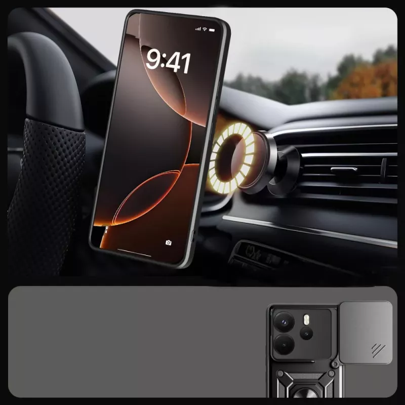 Tech-Protect Camshield Pro Case für Xiaomi Redmi Note 14 4G, Matt Schwarz