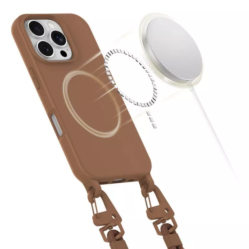 Tech-Protect Magnecklage MagSafe Hülle für iPhone 16 Pro Max Braun