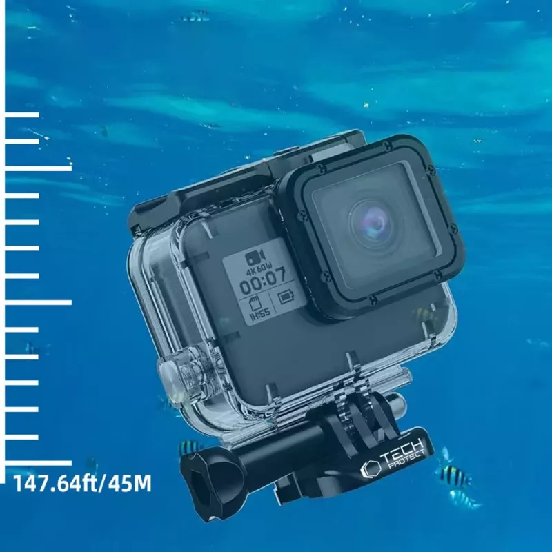 TECH-PROTECT GA200 Waterproof Case für GoPro Hero 5 / 6 / 7 Clear