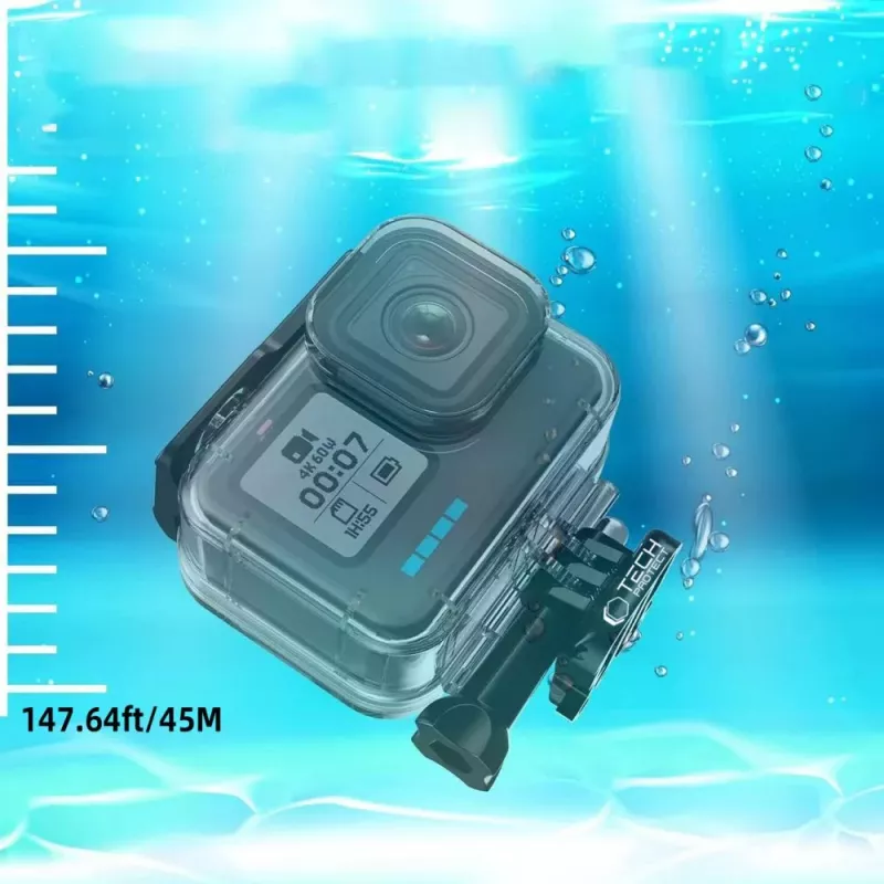 TECH-PROTECT GA200 Waterproof Case für GoPro Hero 9 / 10 / 11 / 12 / 13 - Clear