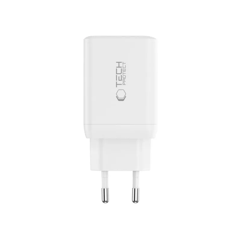 TECH-PROTECT NC45W-GAN 2-Port Netzwerkladegerät PD 45W Weiß