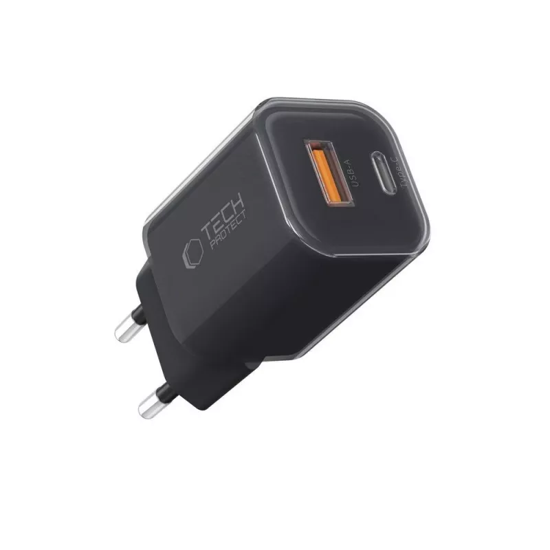 TECH-PROTECT NCM33 2-Port Netzwerkladegerät PD 33W / QC3.0 Schwarz
