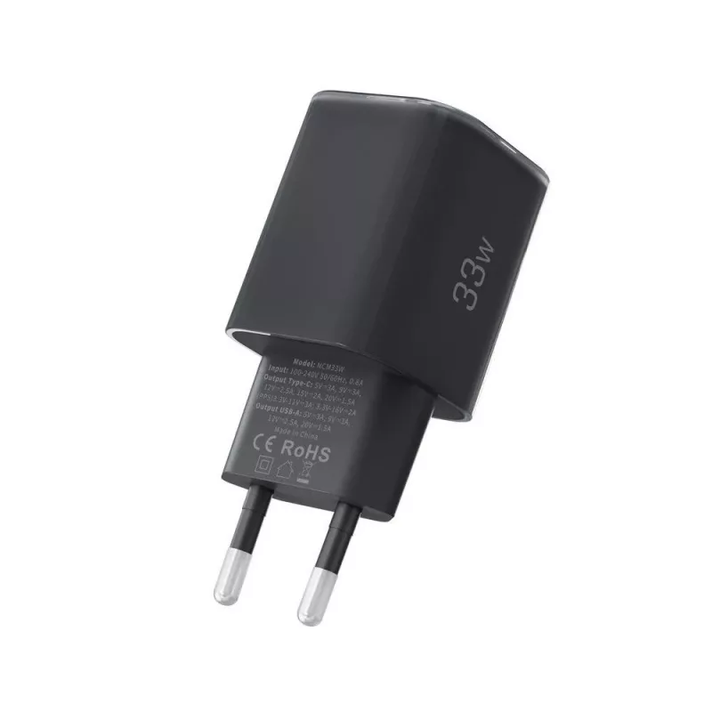 TECH-PROTECT NCM33 2-Port Netzwerkladegerät PD 33W / QC3.0 Schwarz