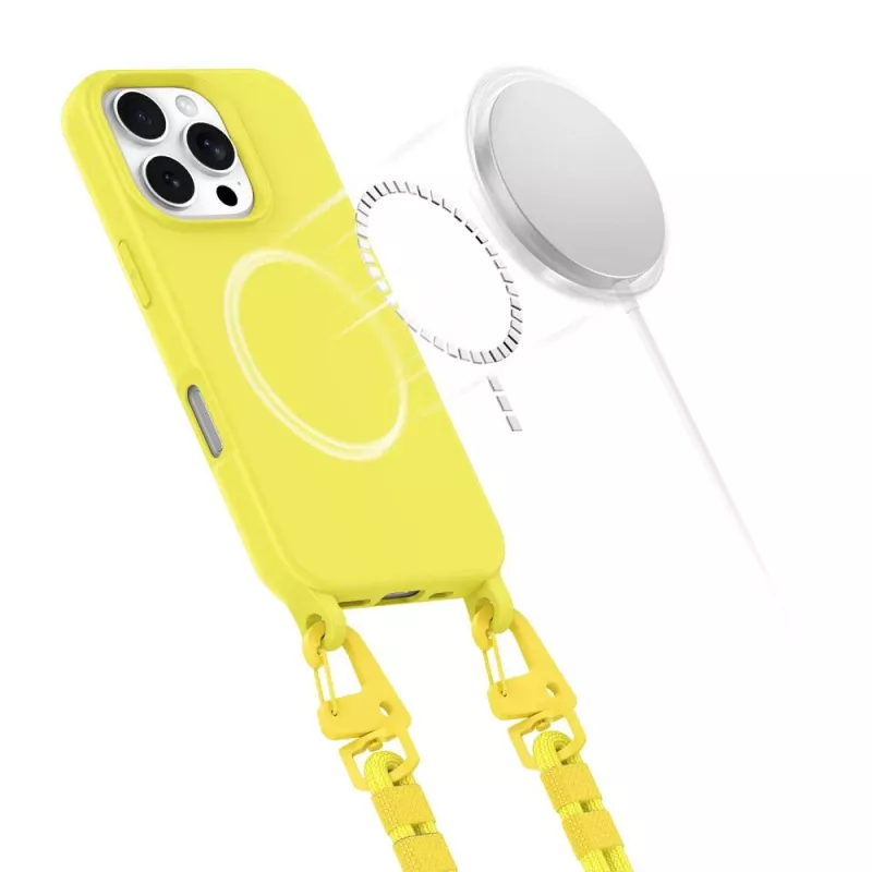 Tech-Protect Magnecklace Magsafe Case für Apple iPhone 16 Pro Gelb