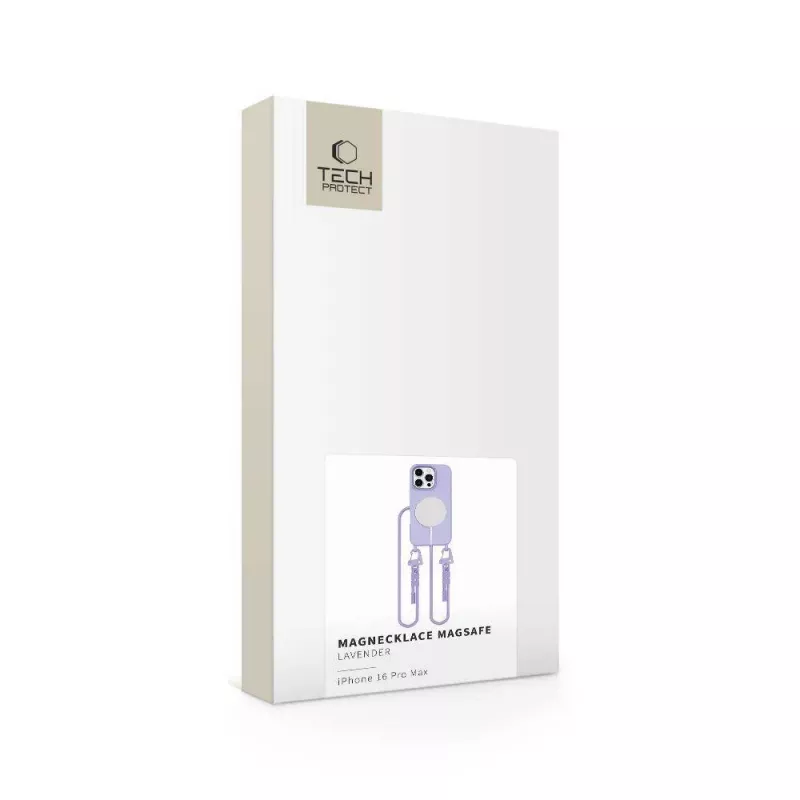 Tech-Protect Magnecklace MagSafe Case für iPhone 16 Pro Max Lavendel