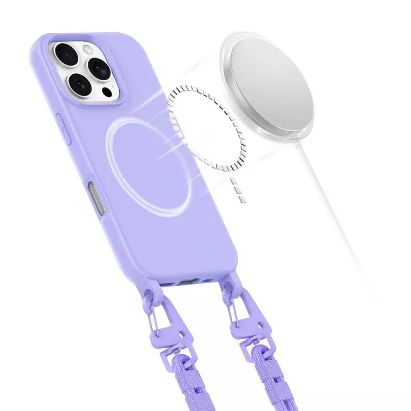 Tech-Protect Magnecklace MagSafe Case für iPhone 16 Pro Max Lavendel
