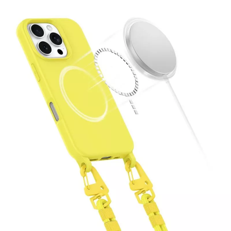 Tech-Protect Magnecklace MagSafe Case für iPhone 16 Pro Max, Gelb