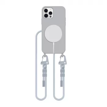 Tech-Protect Magnecklage MagSafe Hülle für iPhone 12 / 12 Pro - Grau