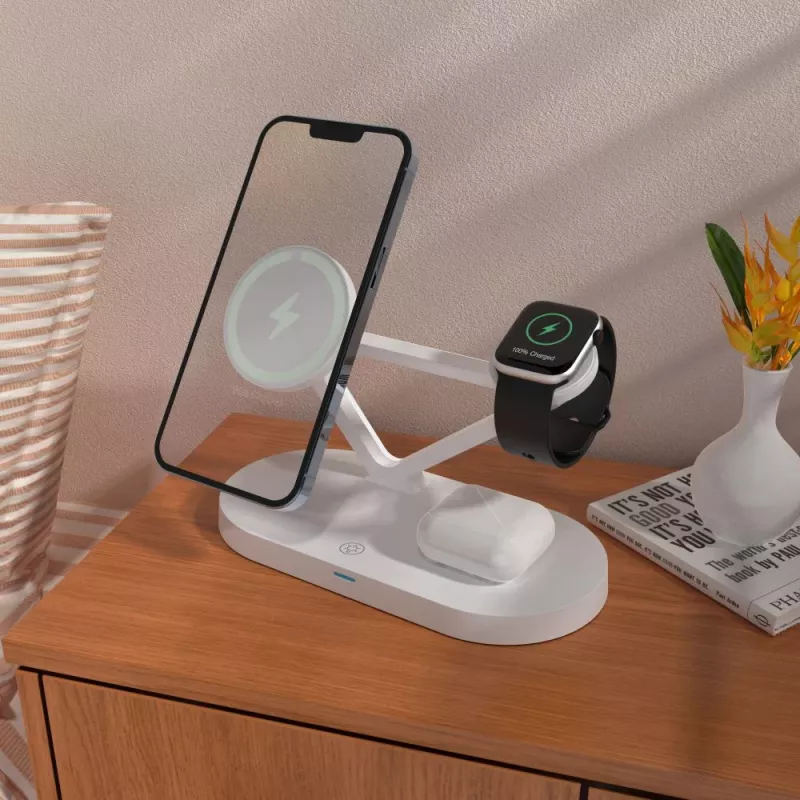 Tech-Protect QI15W-A41 3IN1 MagSafe Wireless Charging Station Weiß